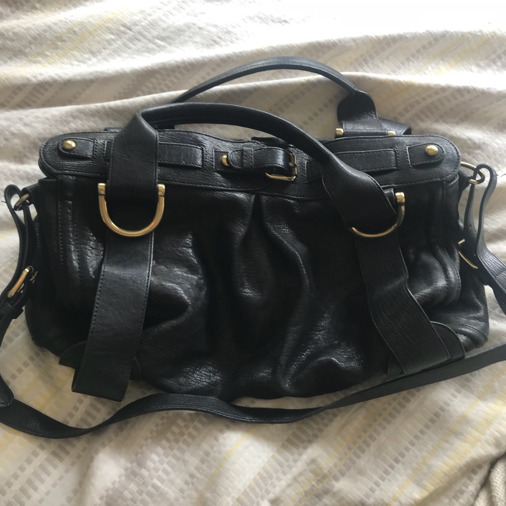 Kooba Charlie black leather satchel